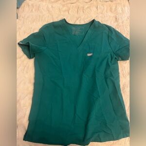 Figs small green scrub top
